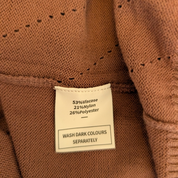 Sampeel Womens XL Brown Sweater Cottagecore Bohemian Indie Neutral Minimalist - Picture 7 of 7